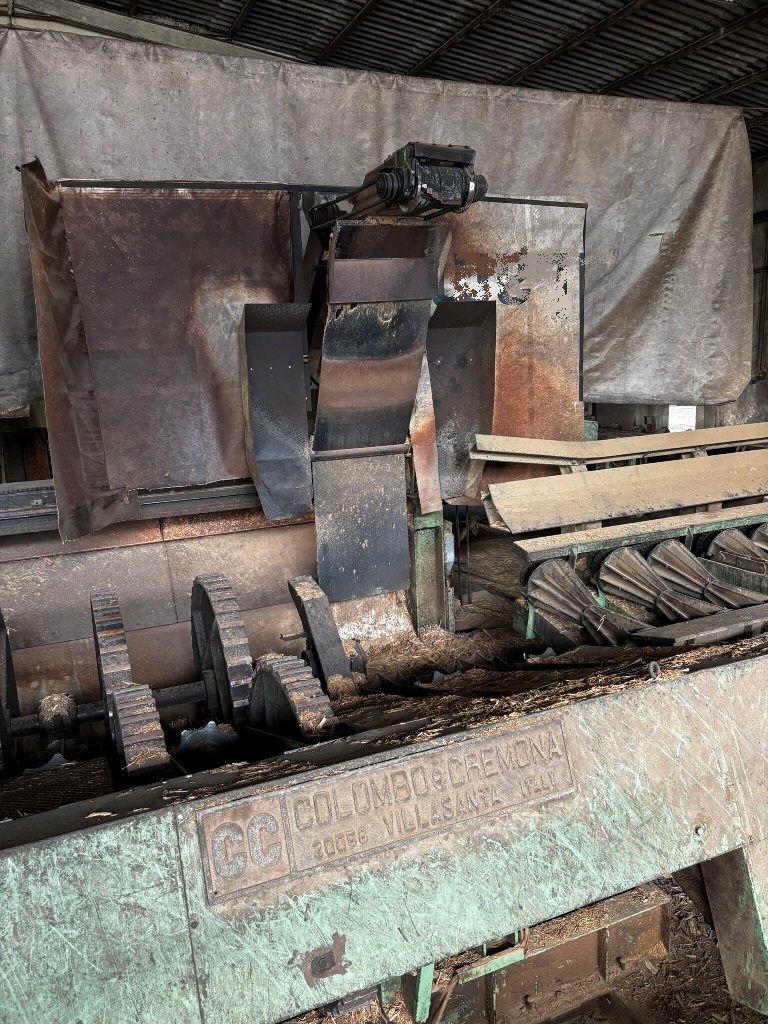 Colombo Cremona log debarking line